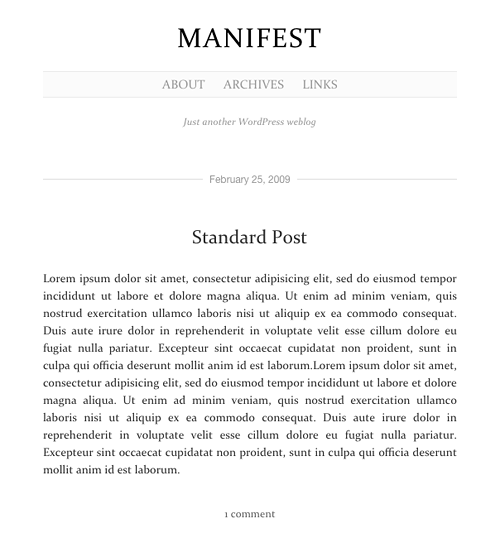 manifest  WordPress Design